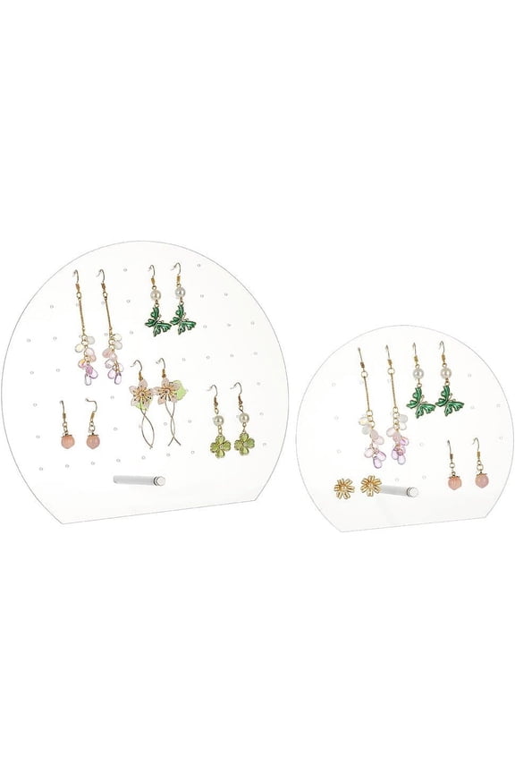 2 Pc Acrylic Earring Holder Organizer Ear Studs Earring Display Stands Earring Organizer Hanging Earring Cards Jewelry Organizer Cards Holder