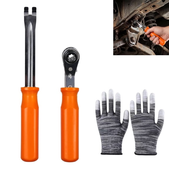 2‑Pc Air Brake Slack Adjuster Tool Set – Fork End Releaser & Double‑Square Ratchet Wrench