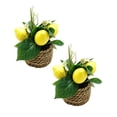 thumbnail image 1 of 2 Pc Artificial Lemon Tree with Woven Basket, Faux Lemon Decor for Kitchen Table, Countertop, Bedroom, Office, Spring Summer Home Decoration, 1 of 4
