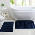 thumbnail image 1 of 2 Pc Bath Rug Butter Chenille Stripe, 1 of 5
