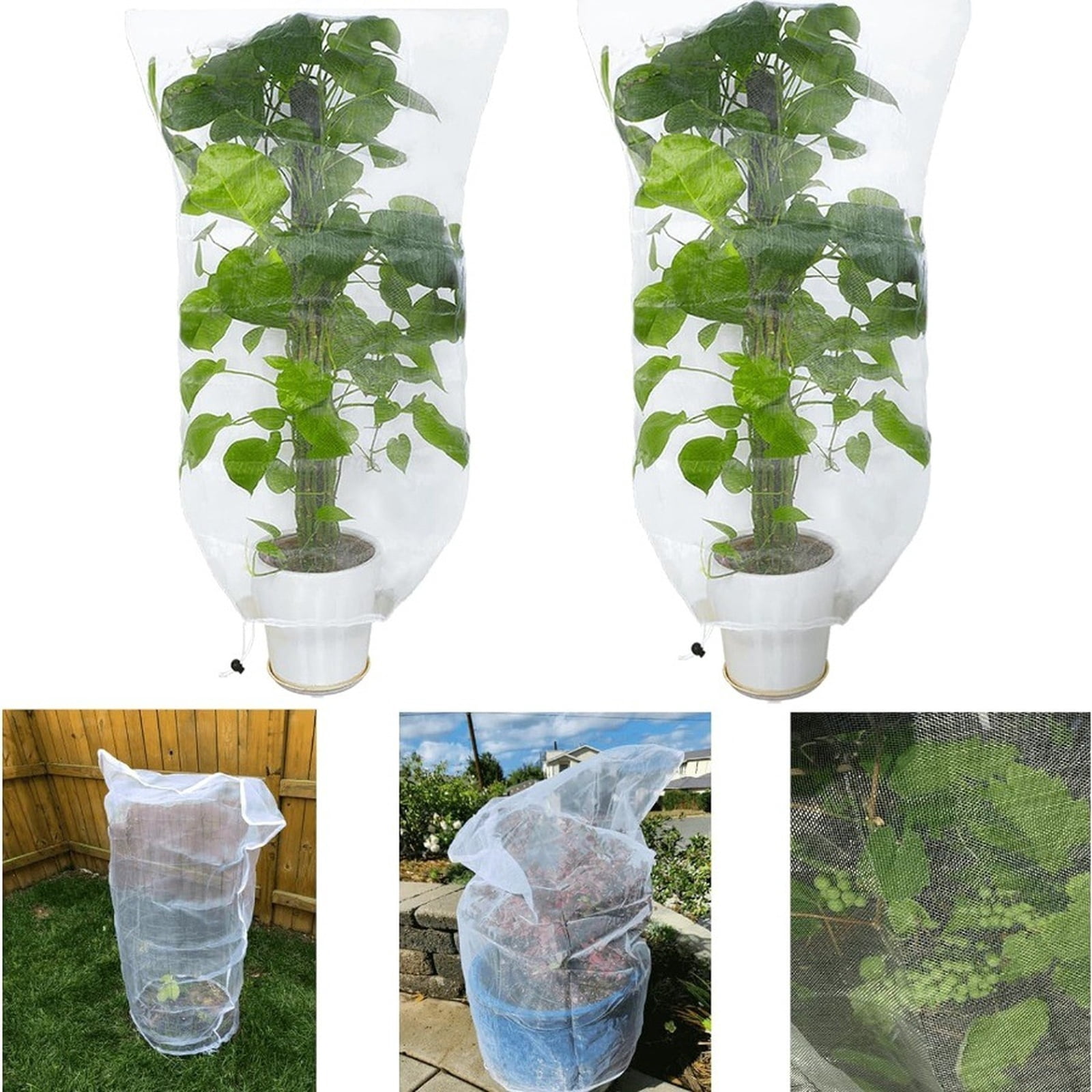 2 Pc Bird Netting for Garden Row Covers for Garden 72X80 in Durable Mesh Netting Outdoor Crop Protection