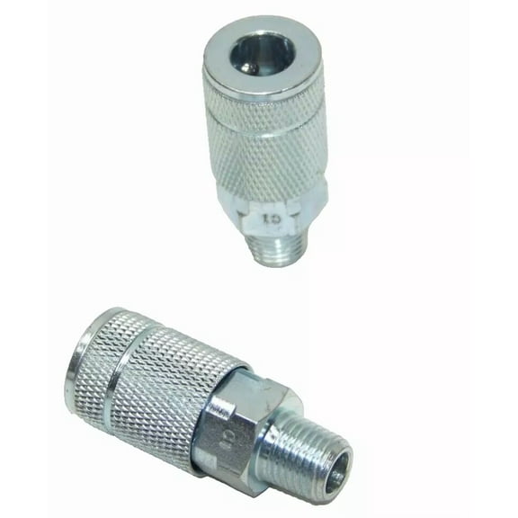 2 Pc C1 Air Quick Coupler 1/4" Male Steel 1/4" Npt Air Hose Compressor Coupler