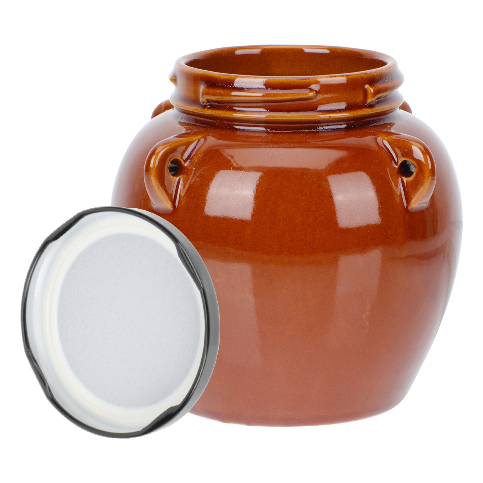 2 Pc Ceramic Kimchi Jar Ceramic Sealed Jar Food Containers Pickle