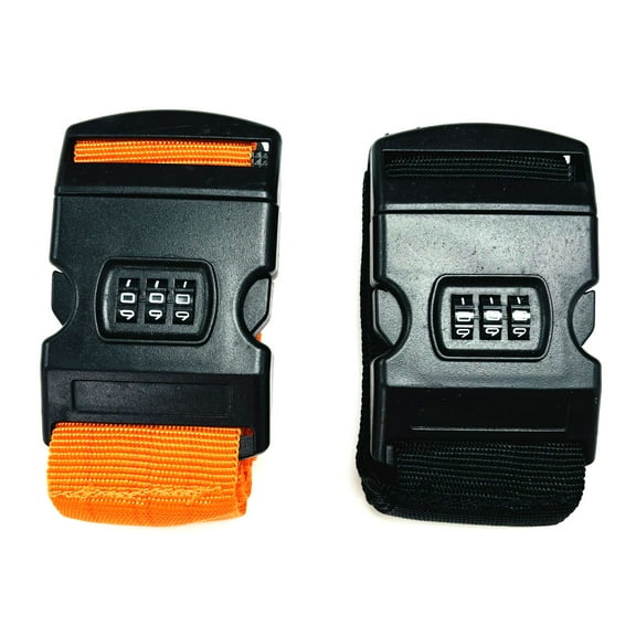 2 Pc Combination Lock Luggage Strap Packing Belt Suitcase Baggage Backpack Bag