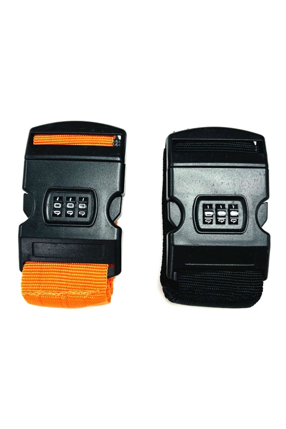 2 Pc Combination Lock Luggage Strap Packing Belt Suitcase Baggage Backpack Bag
