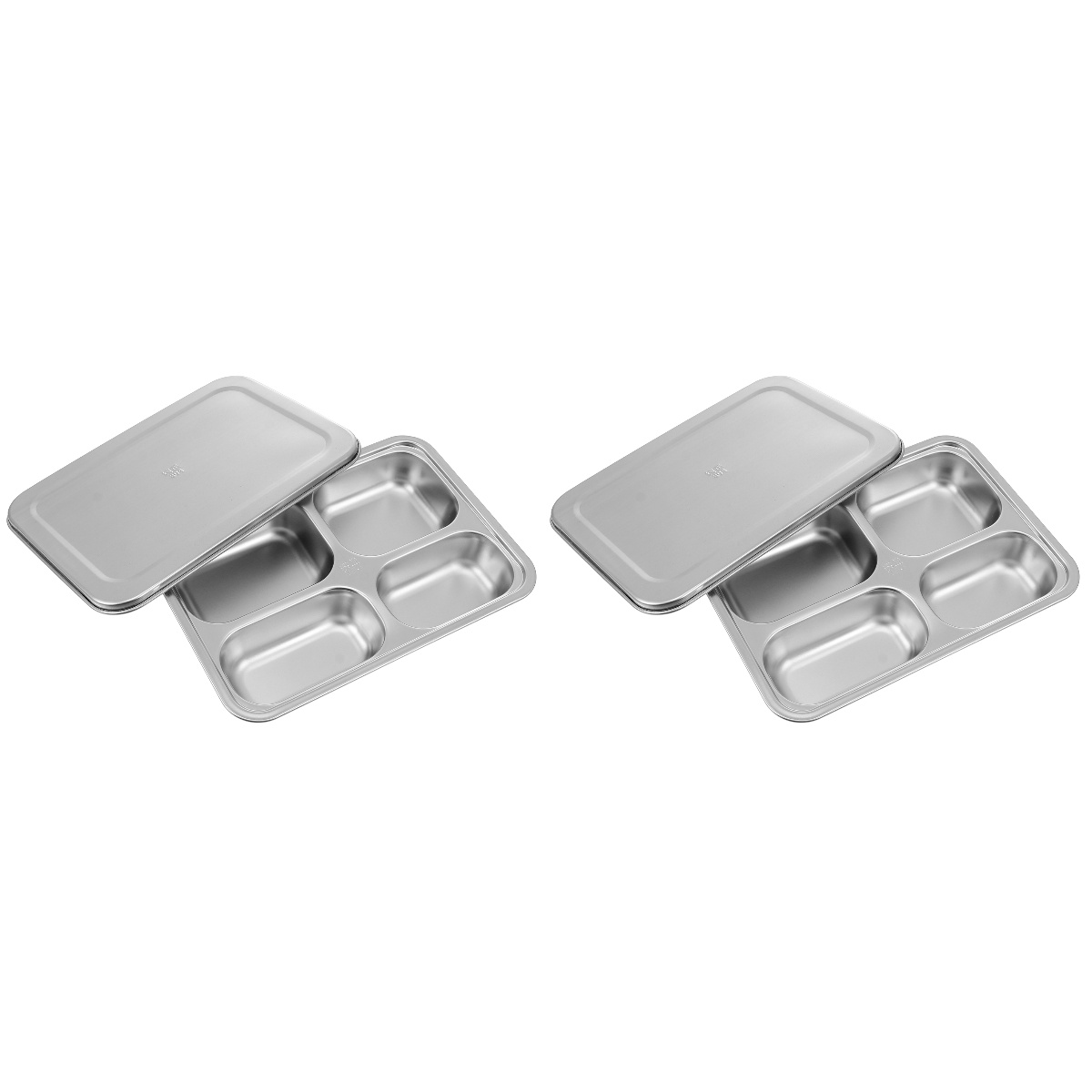 2 Pc Dinner Plate Flatware Luncheon Plate Fruit Tray Stainless Steel