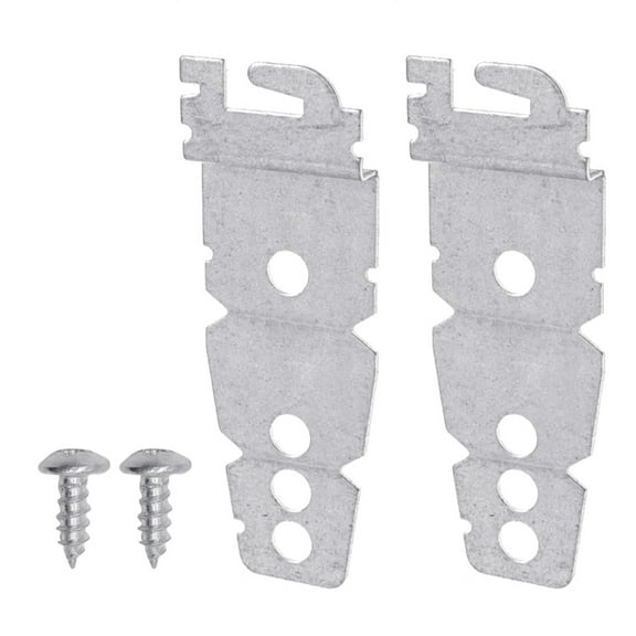 2 Pc Dishwasher Upper Mounting Brackets and 2 Pc Installation Screws, Dishwashing Machine Replacement Parts