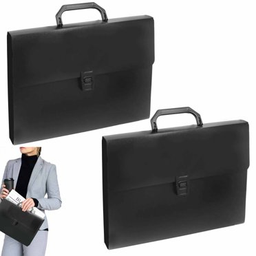 Oxford Document Bag With Handle – Waterproof File Organizer For Office, School, Meetings (Black/Gray)
