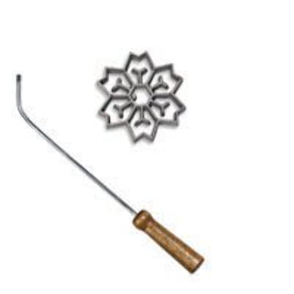 2-Pc Double Snowflake Rosette Set, 3.3 inch diameter Rosette Mold