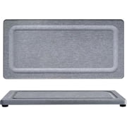 2 - Pc Dream Set for Home Fast - Drying Diatomite Stone Trays, Anti - Skid Sink & Countertop Essentials 9.5" x 4.7" White