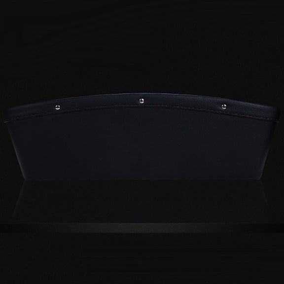 2 Pc Fine Car Seat Slit Pocket Catch Leather Catcher Storage Organizer Box Caddy