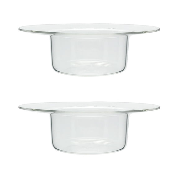 2 Pc Glass Graceling Wedding Ceremony Straw Hat Fruit Bowl Fashion Small and Fresh