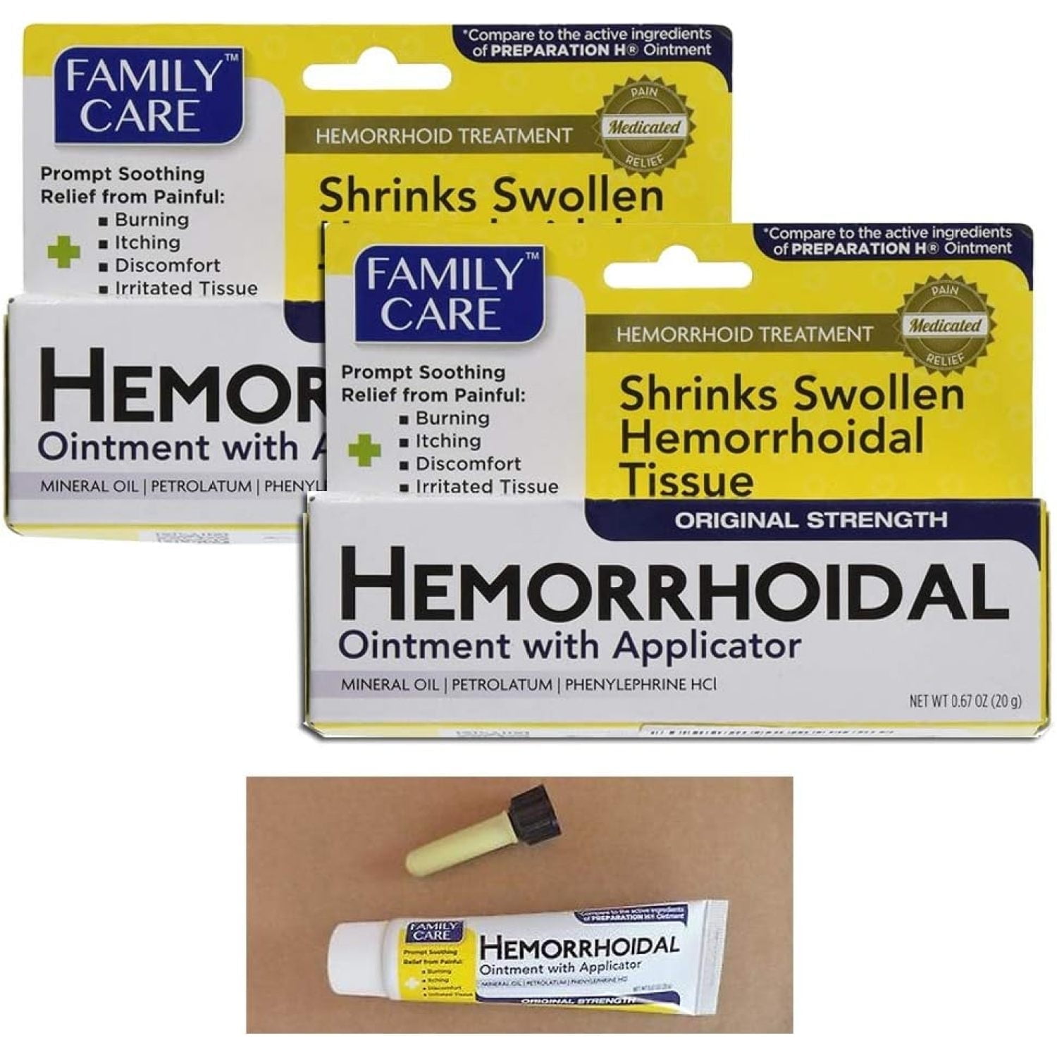 2 Pc Hemorrhoidal Ointment Hemorroid Pain Relief Cream Fast Acting Strength