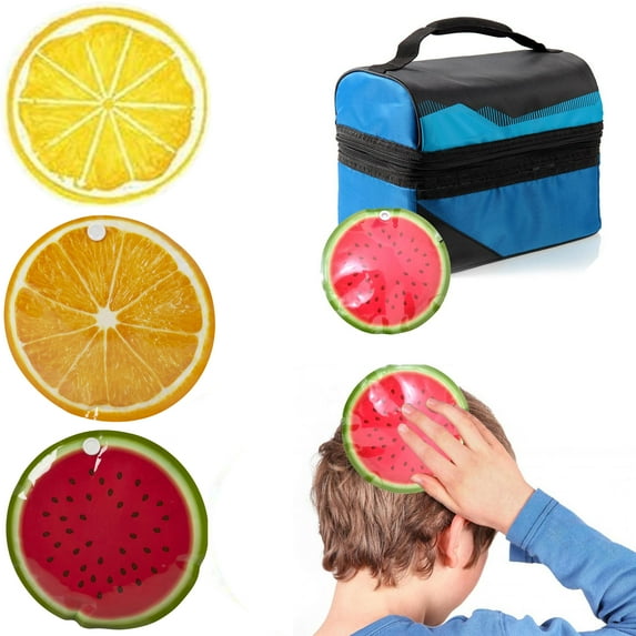 2 Pc Ice Packs Gel Cooler Lunch Box Pain Relief Cold Therapy Kids Care Reusable