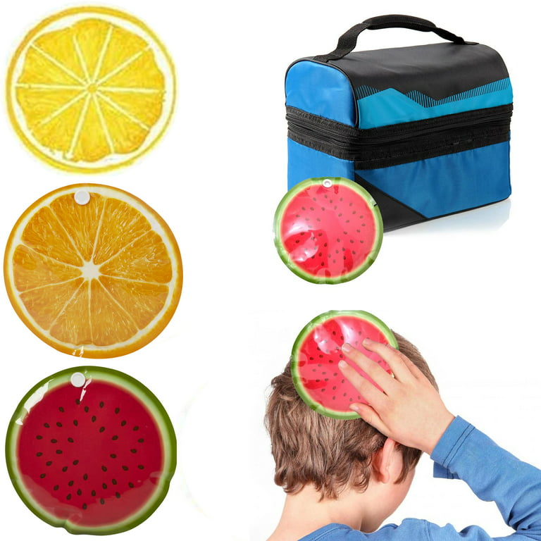 2 Pc Ice Packs Gel Cooler Lunch Box Pain Relief Cold Therapy Kids Care  Reusable 