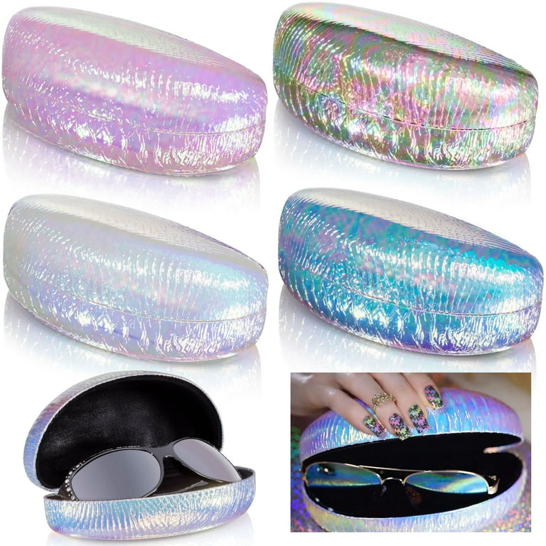 Pc Iridescent Sunglasses Hard Case Eye Glasses Case Box Portable
