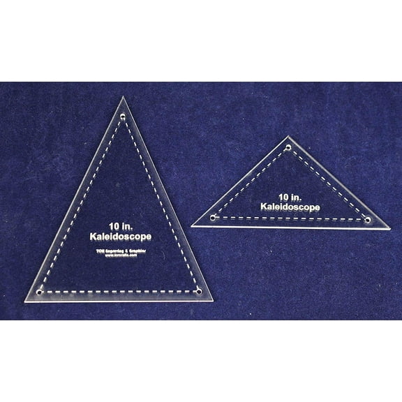 2 Pc Kaleidoscope Set For 10" Finished Square W/holes & Seam Allowance-1/8