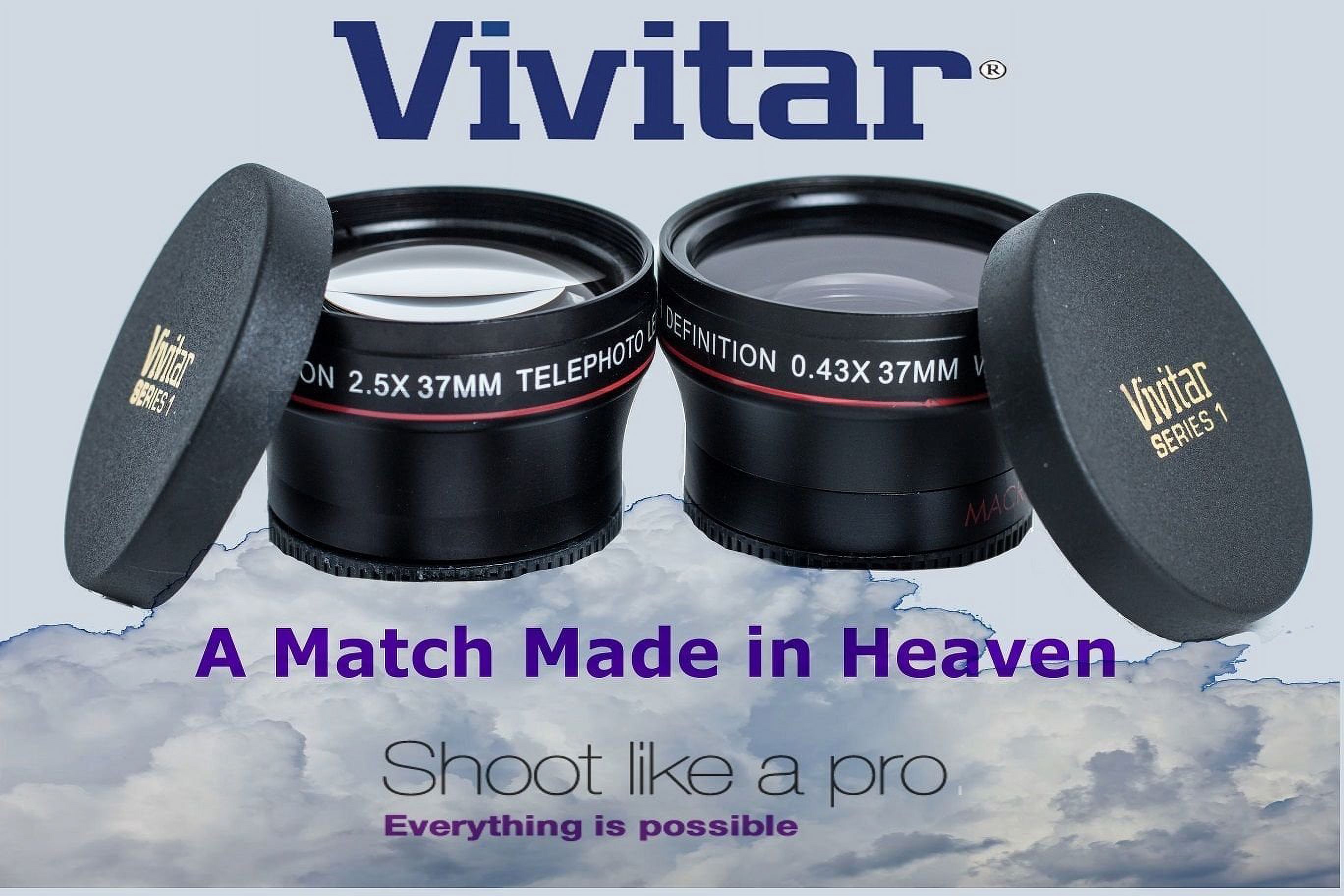 2Pc LENS KIT HD WIDE ANGLE & 2.2x TELEPHOTO LENS SET FOR CANON VIXIA