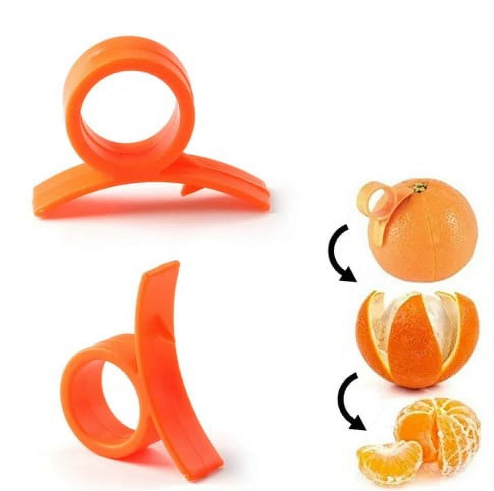 Yawall Orange Peeler, 6pcs Orange Peeler Tool, Plastic Lemon Citrus Peeler, Easy Open Orange Slicer Peel Cutter Kitchen Accessories Knife Gadget Pelador de