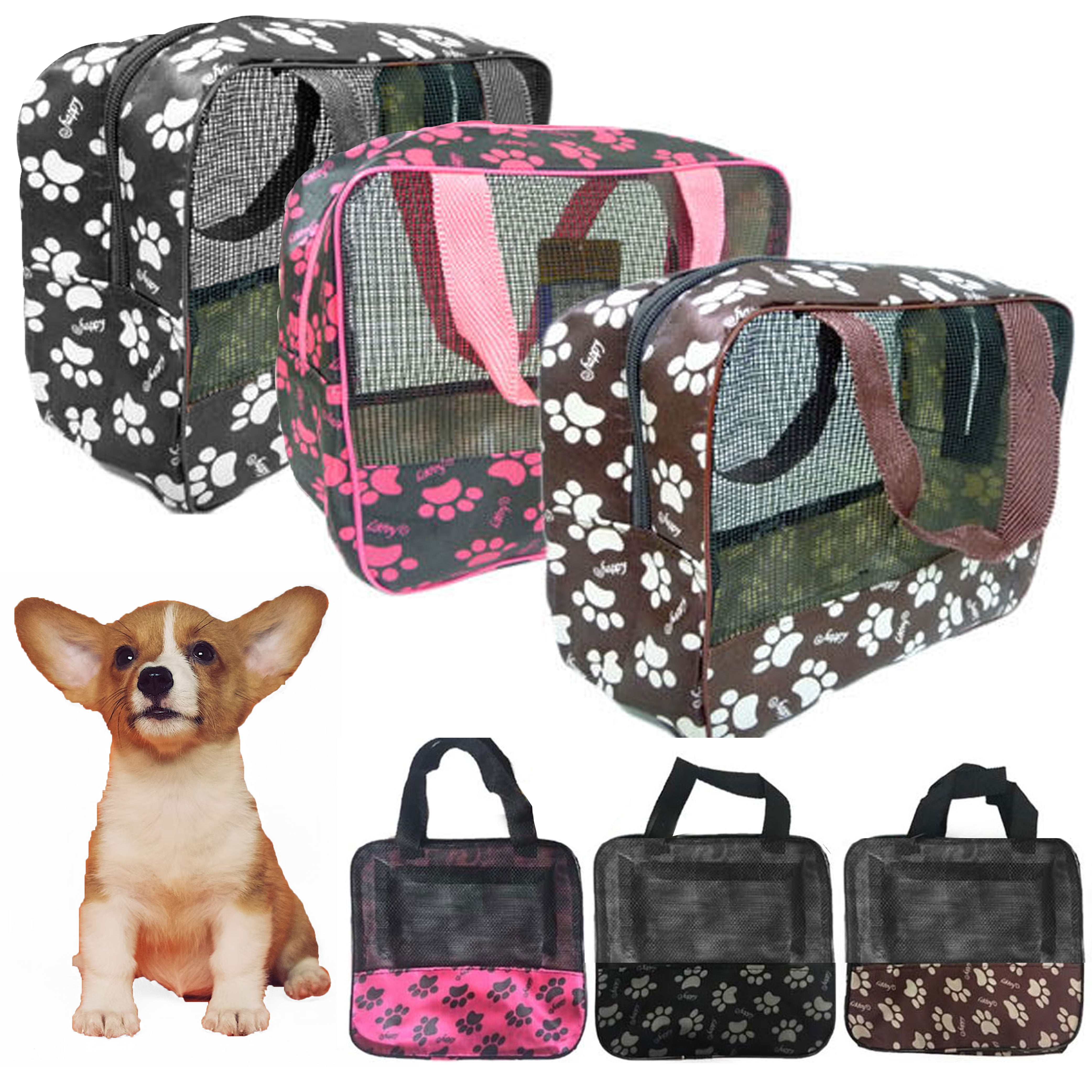 2 Pc Pet Portable Carrier Bag Small Dog Puppy Cat Soft Comfortable Travel  Tote