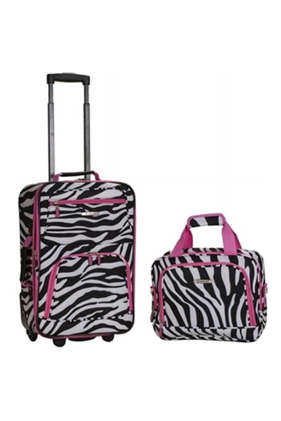 2 Pc Pink Zebra Luggage Set - Pinkzebra