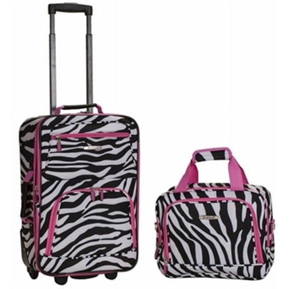 2 Pc Pink Zebra Luggage Set - Pinkzebra