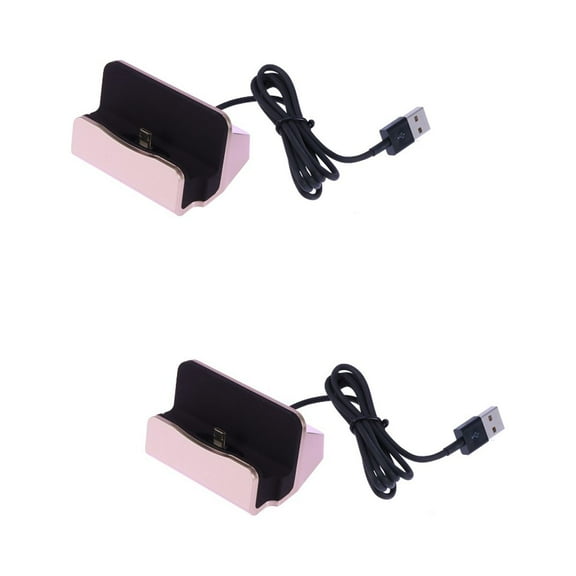 2-Piece Portable Charging Station with Phone Holders, Mobile Dock Base Compatible with Smartphones and Tablets