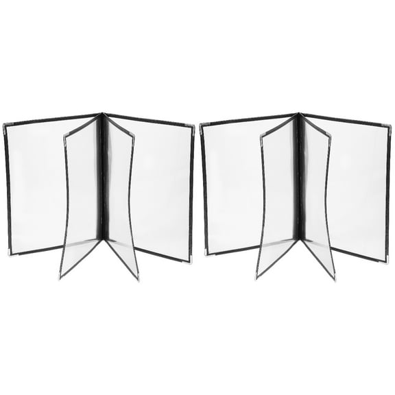 2 Pc Recipe Folder Clear PVC Binder Cover Menu Personal Planner Book Stand Decorate Books Notebook Binders for Cards