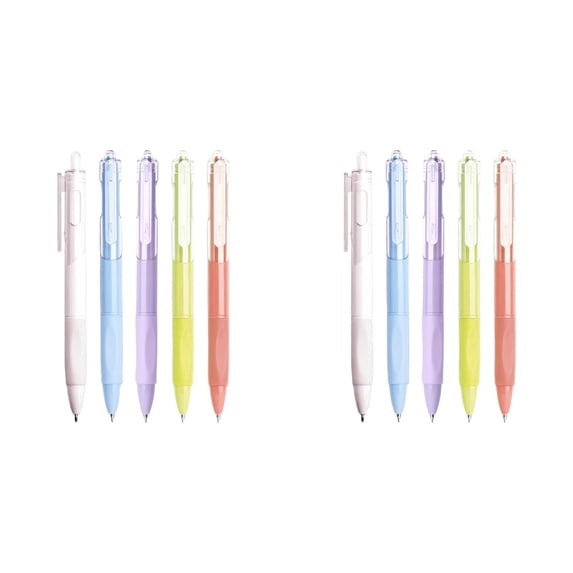 2 Pc Retractable Gel Pens Set, Black Ink Pens, Quick-Dry Fine Point Ballpoint Pens, 0.7mm Smooth Writing Pens for Exam Prep, Journaling, Note-Taking and Daily Office Use, White Barrel