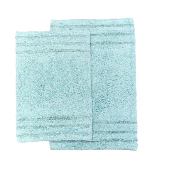 Homewear Sanibel End Border Cotton Bath Rug Set 2-Pc.