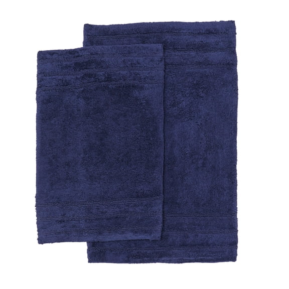 2-Pc. Sanibel End Border Cotton Bath Set - Navy