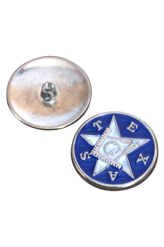 2 Pc Screw Back Concho Nickel Blue Enamel Square Compasses Saddle Horse