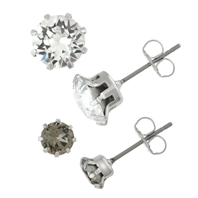 Diamond Prong Flat Back Earring