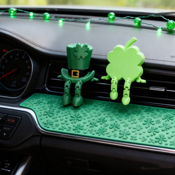 2 Pc St Patrick's Day Leprechaun Figurines Gnomes Decorations Shelf Sitters with Dangling Legs Resin Gnome Centerpiece for Irish Day Gift