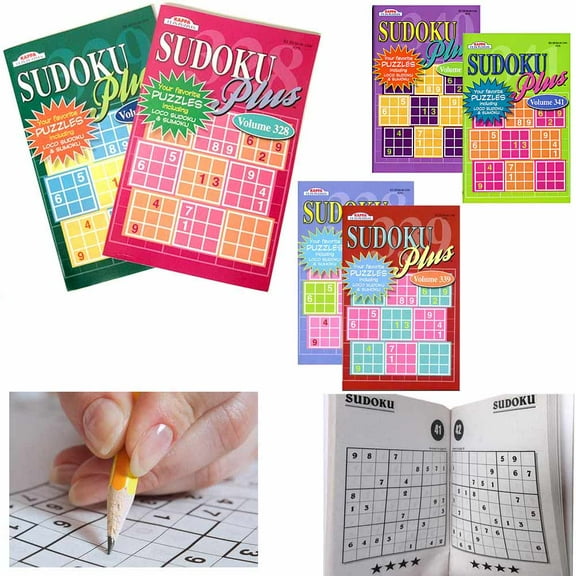 2 Pc Sudoku Puzzle Books Sumoku Collection Number Find Solving Large Print Fun