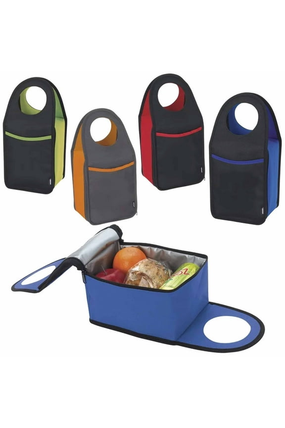2 Pc Travel Cooler Insulated Lunch Bag Box Men Women Large Reusable Food Storage