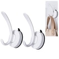 thumbnail image 1 of 2 Pc Wall Hooks Room Decorative Clothes Key Kitchen Hanger Nails-Free Suction 4", 1 of 2