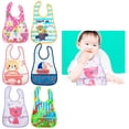 thumbnail image 1 of 2 Pc Waterproof Burp Cloth Baby Bib Pocket Catcher Infant Feeding Apron Toddler, 1 of 5