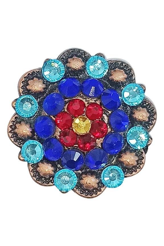 2 Pc Western Screw Back Concho Turquoise Berry Copper Cowgirl Hilason