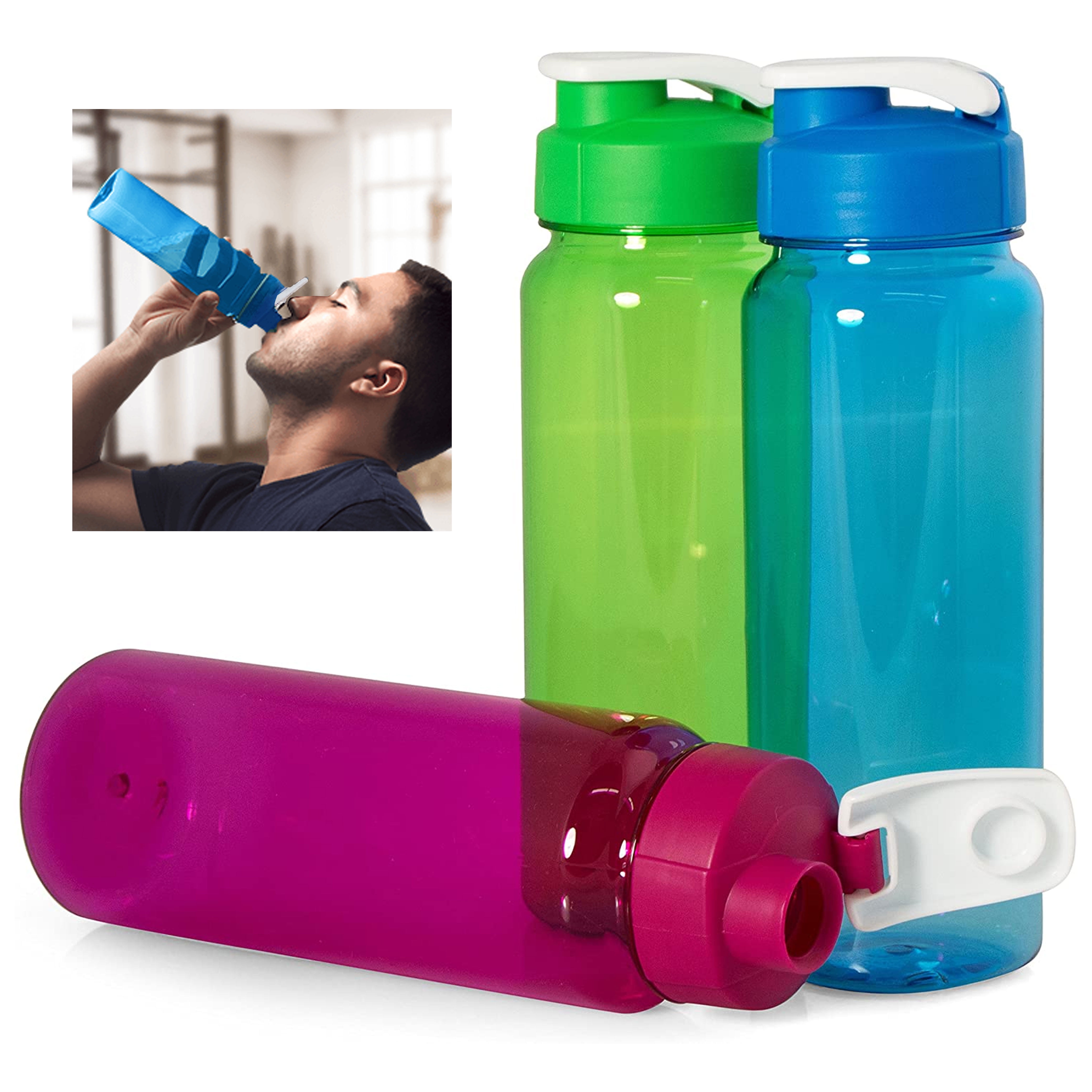 BPA Free Tritan 22 32 Oz Flip Lid Drinking Sports Plastic Simple Water  Bottle with Tea Infuse One Hand for Outdoor Gym - China Water Bottle and  Plastic Water Bottle price