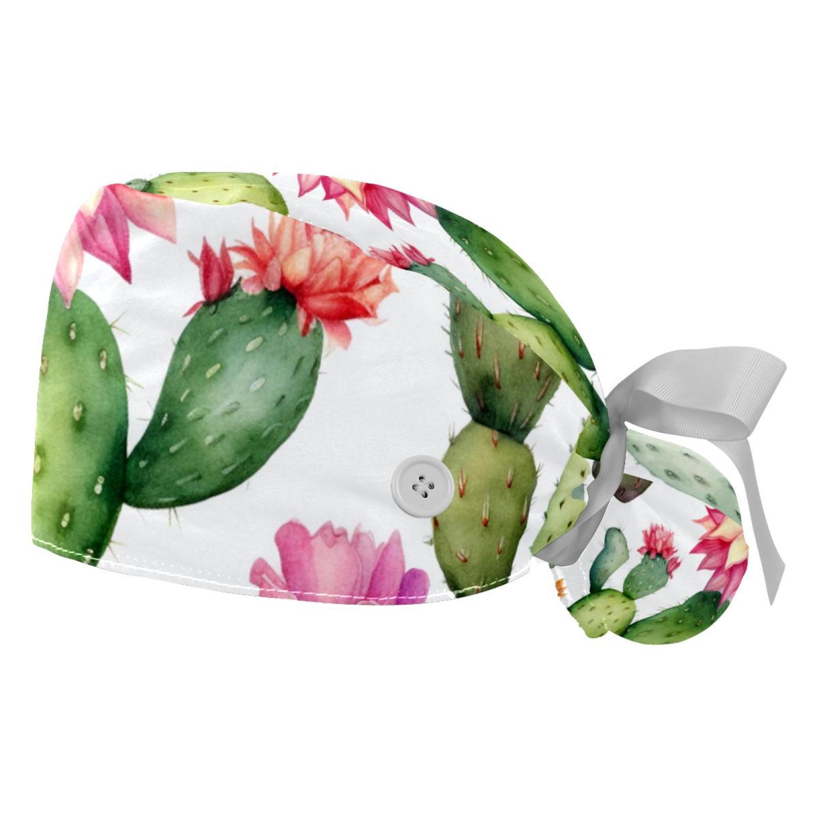 2Pc Working Hat,Nursing Hat,Surgical Surgery Hats,Bouffant Tie Back