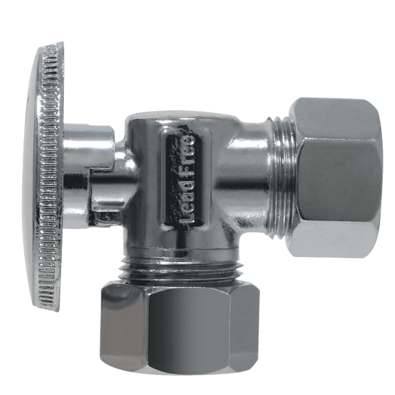 2 Pc XFITTING 5/8 Inch OD Compression x 3/8 OD Compression Angle Valve, 25-3-3=2XX