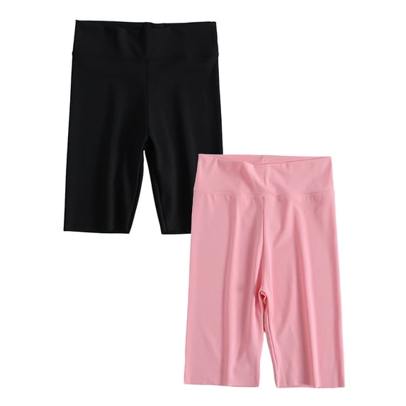 2 Pcak 2-12T Toddler Girls 5" Volleyball Shorts Stretch Youth Athletic Gymnastics Shorts Kid Yoga Dance Shorts