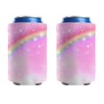 thumbnail image 1 of 2 Pcak Can Cooler Sleeves Insulated Collapsible Beer Can Sleeve Rainbow Pink Can Cooler Sleeve for Birthday Party Wedding, 1 of 3