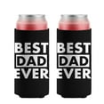 thumbnail image 1 of 2 Pcak Can Cooler Sleeves Insulated Collapsible Beer Sleeve Best Dad Ever Soda Beer Can Covers for Bulk for Soda, 1 of 4