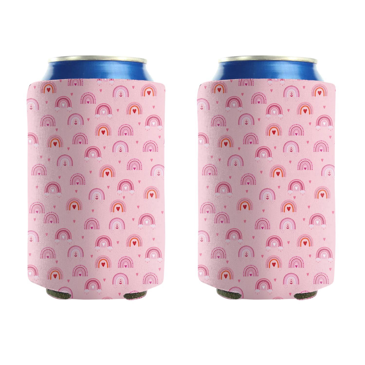 Redbaker 48 Pcs Rainbow Pride Can Coolers - Reusable Neoprene Sleeves For Beer & Soda Cans