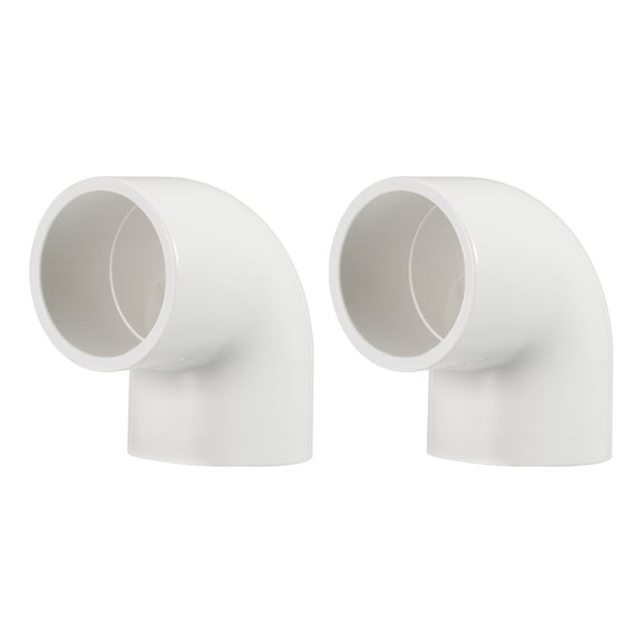 2 Pcs 1 1/4" 90 Degree Elbow PVC Pipe Fitting, Furniture Build Grade Schedule 40 Pipe Corner Connector Socket Elbow PVC Corner Adapter for Water Line Plumbing & Irrigation, White