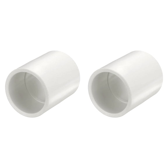 2 Pcs 1 1/4" PVC Pipe Coupling Adapter, Socket x Socket Straight Pressure Fittings SCH40 Pipe Coupling Fittings High-flow Capacity for Pool Spa Plumbing & Irrigation