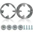 thumbnail image 1 of 2 Pcs 1/2-inch 4 Hole 4 Inch Round Sealproof Electrical Boxes Extenders Round Weatherproof Extension Junction Box Extender Ring 16. 5 Cu. in. Capacity(Gray), 1 of 6
