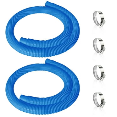 2 Pcs 1.25" Pool Hose, 59" Long Accessory Pool Pump Replacement Hoses, Compatible with All Above Ground Pool Filter Pumps that Use 1 1/4 Diameter Hoses